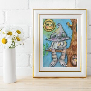 Faultier Kunstdruck, Faultier Kunst, Faultier Druck, glückliches Faultier Kunst, Faultier im Baum Kunst, Faultier Geschenk, Faultier Dekor, Faultier Liebhaber Kunst, rustikales Faultier Dekor