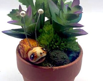 Polymer clay snail