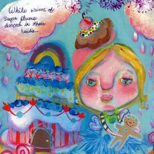 Whimsical Girl Print, Cake Girl Print, Cake Girl Art Print, Ice Cream Girl Art Print, Candy Land Print, Dessert Girl Print, Candy Land Art image 2