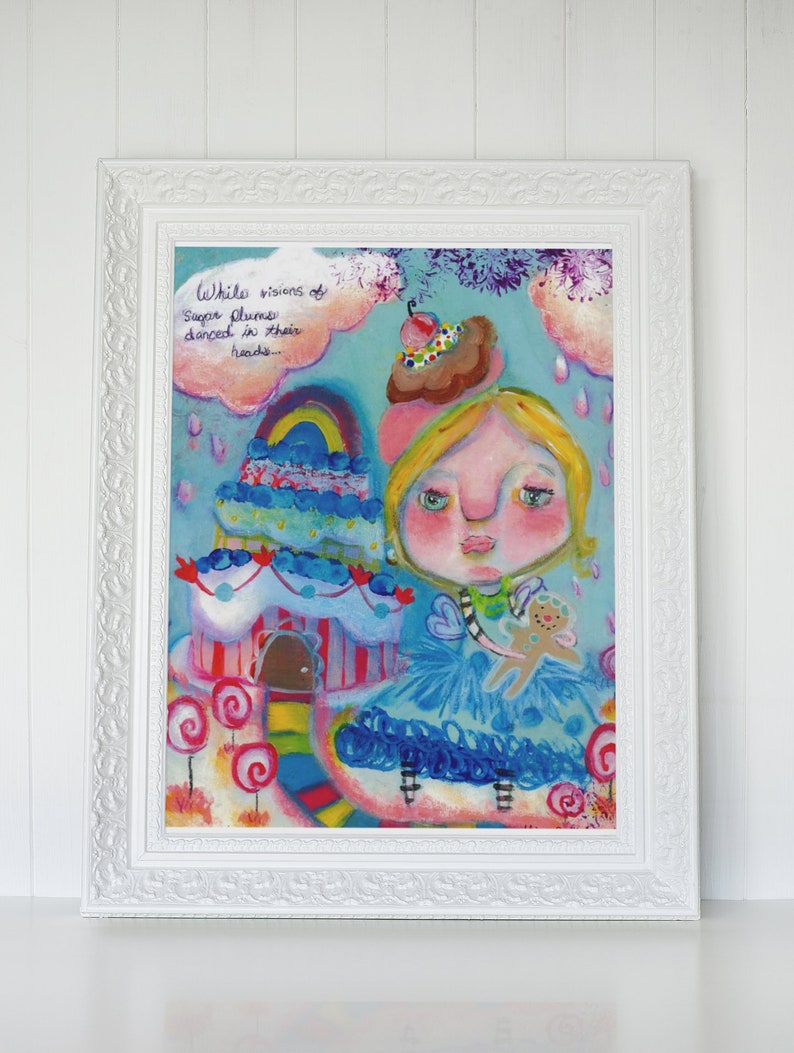 Whimsical Girl Print, Cake Girl Print, Cake Girl Art Print, Ice Cream Girl Art Print, Candy Land Print, Dessert Girl Print, Candy Land Art image 7