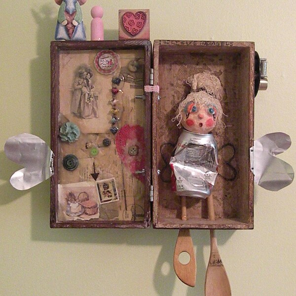 The Cupboard Angel - Art Sculpture