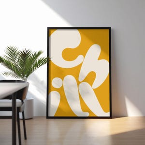 Chill Typography Wall Art | Modern Minimalist Print | Gallery Wall Art | Modern Zen Art | Relaxing Aesthetic Art | Motivational Poster
