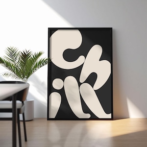 Chill Typography Wall Art | Modern Minimalist Print | Gallery Wall Art | Modern Zen Art | Relaxing Aesthetic Art | Motivational Poster