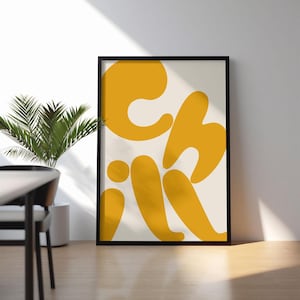 Chill Typography Wall Art | Modern Minimalist Print | Gallery Wall Art | Modern Zen Art | Relaxing Aesthetic Art | Motivational Poster