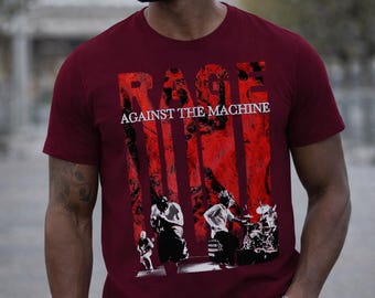Vintage 90s Rage Against the Machine Band Tee - Giant Tag - Etsy