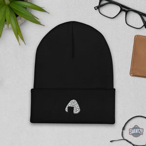 Onigiri Embroidered Beanie – Cute Japan Hat, Sushi, Ramen Knit Hat | Kawaii Japan Aesthetic Streetwear Gift