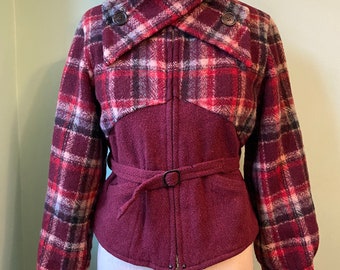1930er 30er Vintage Wolljacke Gr. S-M Seltene Jacke