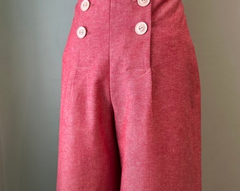 1930's 1940's vintage sailor style pants W26 H36 sample sale