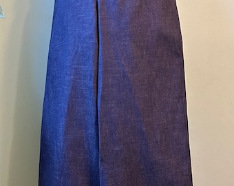 1930s 1940s vintage style denim wide leg pants w26-26.5 h36  5’1”-5’3”