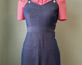 1930s 1940s vintage style overalls CUSTOM ORDER