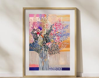 Abstract Floral Print: Bold Botanical Art, Modern Home Decor (Digital Download)