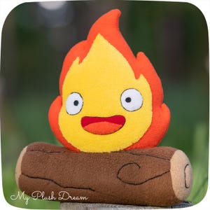 Calcifer Plush - Brinquedo macio feito à mão - Calcifer Flame Plush, feito sob encomenda