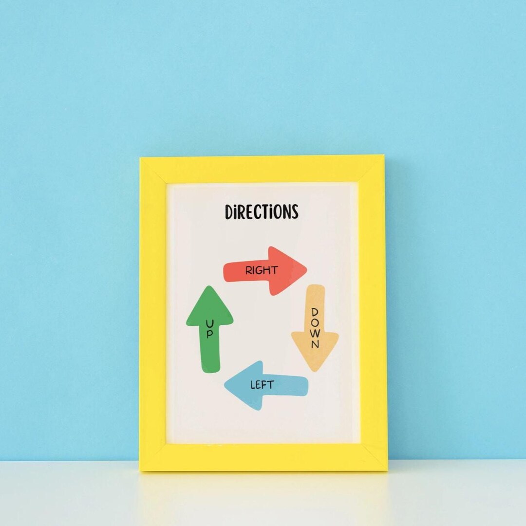 Directions Poster for Kids: Colorful Arrows, Homeschool Decor (digital ...