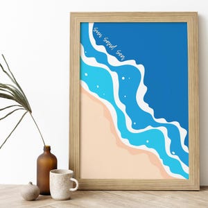 Beach Waves Art Print: Minimalist Nursery Decor