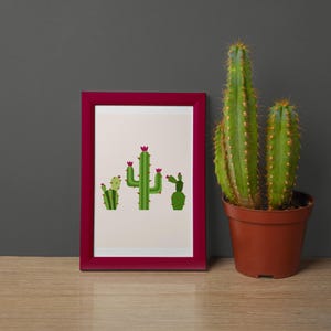 Kakteen Poster für Kinderzimmer, modernes Boho Design, Kinderzimmer Dekoration, Spielzimmer Wanddeko, Kleinkind Zimmer Dekor, Kinderzimmer Wand Kunst