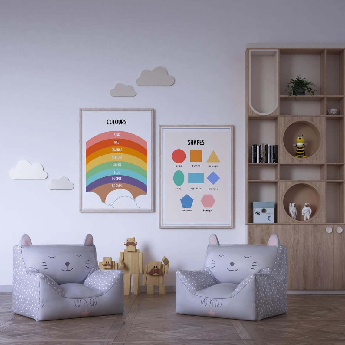 Educational Posters Set – 10 Colorful & Engaging Prints for Kids Room ...
