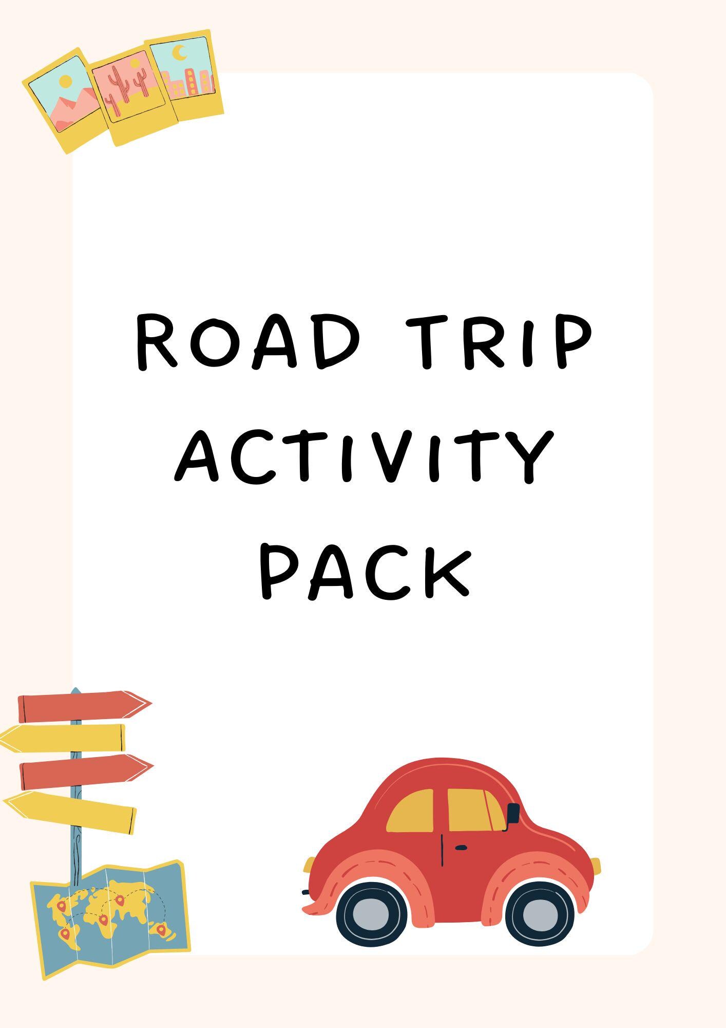 Road Trip Activity Pack for Kids: Printable Travel Games (PDF Download ...