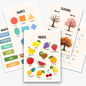 French Fun Photo Posters Set #10, 12" X 18", Set Of 4