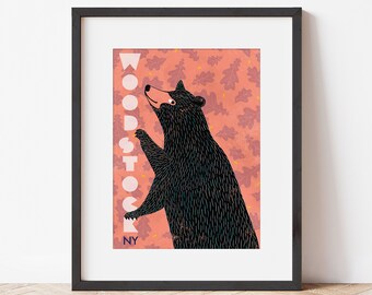 Impresión artística del oso de Woodstock