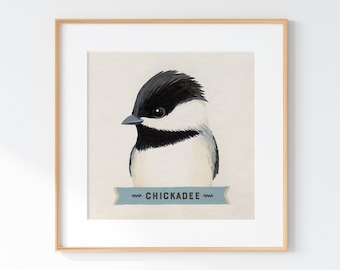 Impresión artística del pájaro carbonero