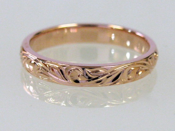 Gold band with engraving deals