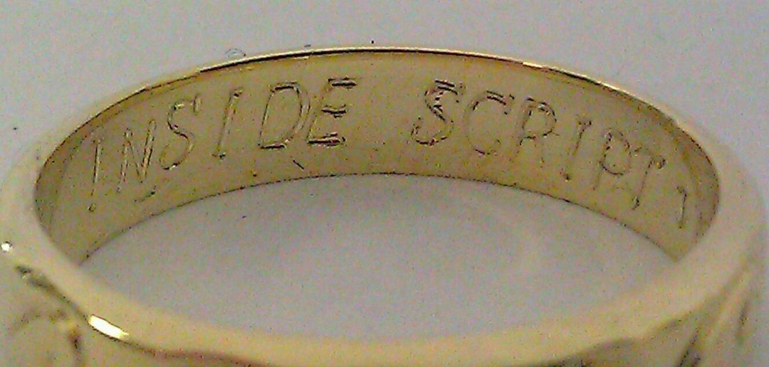 Inside Ring Engraving in Script or Block Fonts - Etsy