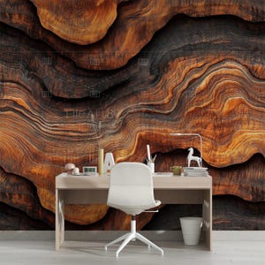 File digitale di carta da parati senza soluzione di continuità, texture complesse di venature del legno di alberi antichi, bellezza calda e naturale, rendering 3D ad alta risoluzione, Ai