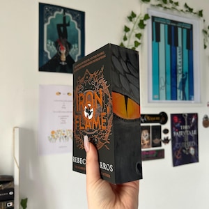 Iron Flame paperback with hand painted edges