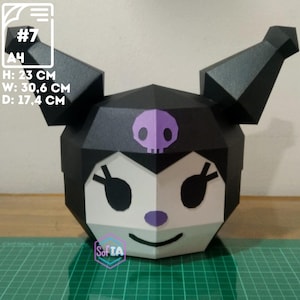 Dulcera Demony, Sweetbox, Papercraft, halloween, DiY, Template, PDF, DXF, STUDIO3, SVG, cameo, LowPoly, 3D paper, Origami, cricut maker