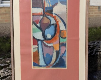 Original Europäisch Ölgemälde 50 x 35 cm (Rahmen); Abstrakte Komposition von Lars Lindh