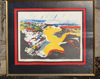 Original Limitierte Auflage (27/75) Litographie 64 x 74 cm (Rahmen); Signiert und nummeriert von Bengt Arne Linderos