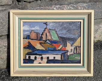Original Mid Century Ölgemälde 27 x 34 cm (Rahmen); Signiert von Ragnar Persson