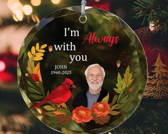 Memorial Cardinal Glass Ornament Christmas Decor In Loving Memory