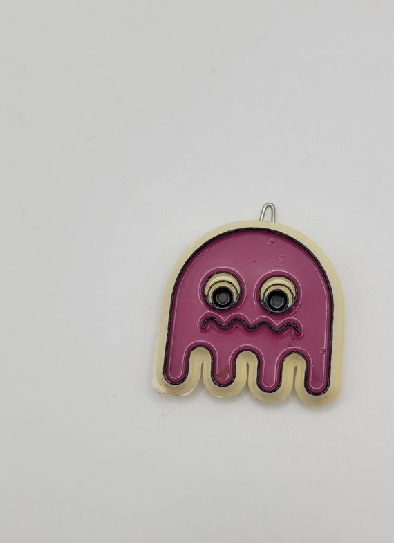 Vintage 1980's Purple Pac-Man Ghost Barrette Hairc