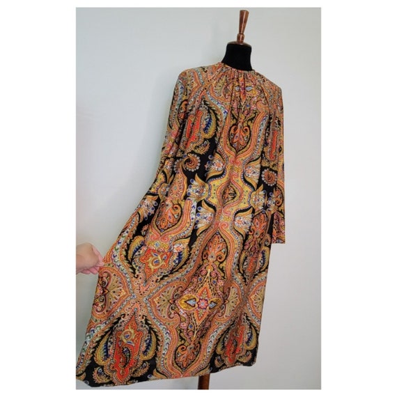 Vintage 1960's Abstract Paisley Dress - image 6
