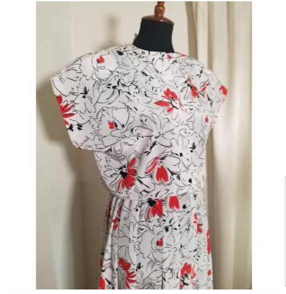 Vintage 80's Floral Abstract Dress