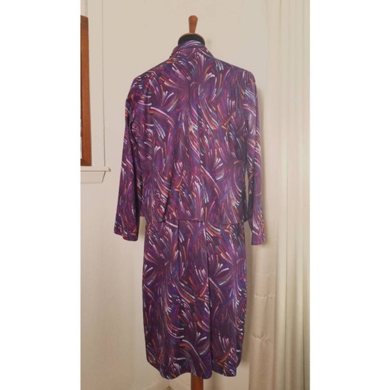 Vintage 1970's Funky Abstract Dress and Matching … - image 3