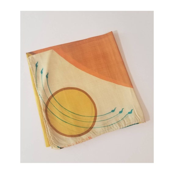 Vintage 1970's Handmade Minimalist Art Silk Scarf… - image 3