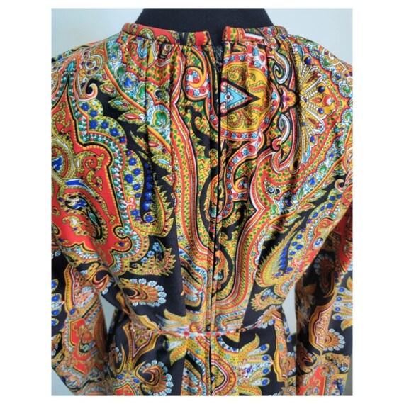 Vintage 1960's Abstract Paisley Dress - image 8
