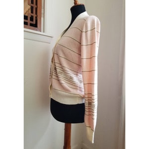 Vintage Pink and Cream Nordic Snowflake Cardigan image 5