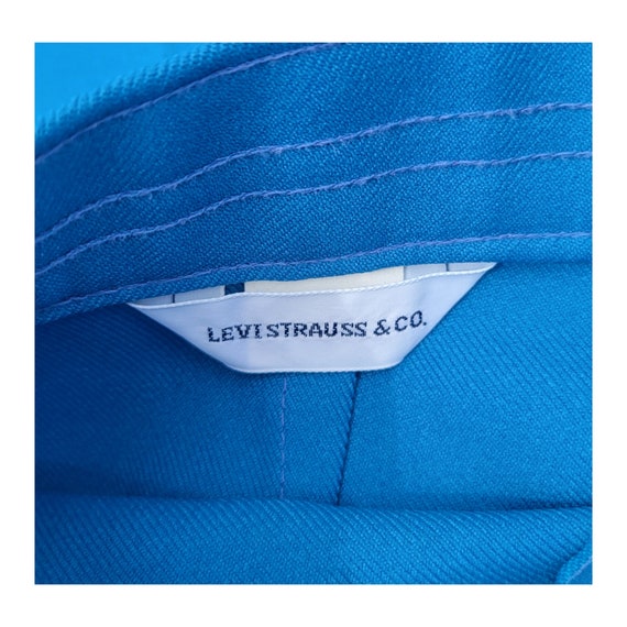Vintage 1970's BLUE Levi's Highwaisted Trouser Pa… - image 3