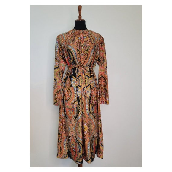 Vintage 1960's Abstract Paisley Dress - image 1