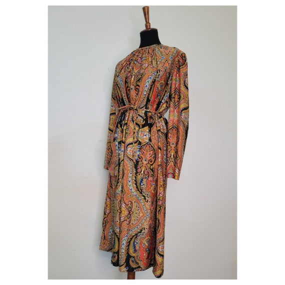 Vintage 1960's Abstract Paisley Dress - image 3