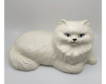 Vintage Midcentury Large Ceramic Persian Cat