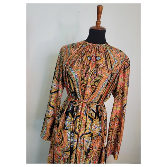Vintage 1960's Abstract Paisley Dress - image 4