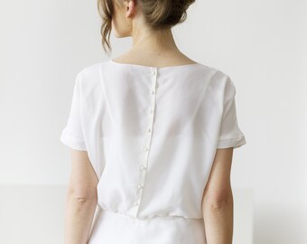 Short Casual Wedding Dresses with Sleeves