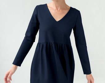 navy casual dress