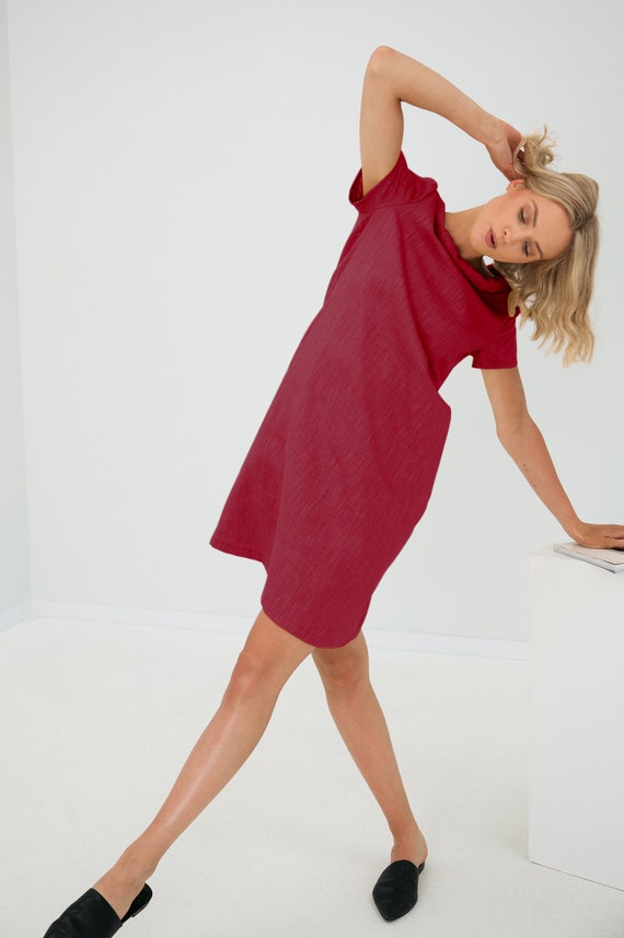 Minimalist Classic Linen Knee Length Dress, Women Midi Cocktail Clothes,  Bridesmaid Short Petite Frock, Summer, Spring Mother's Day Gift - Etsy  Israel