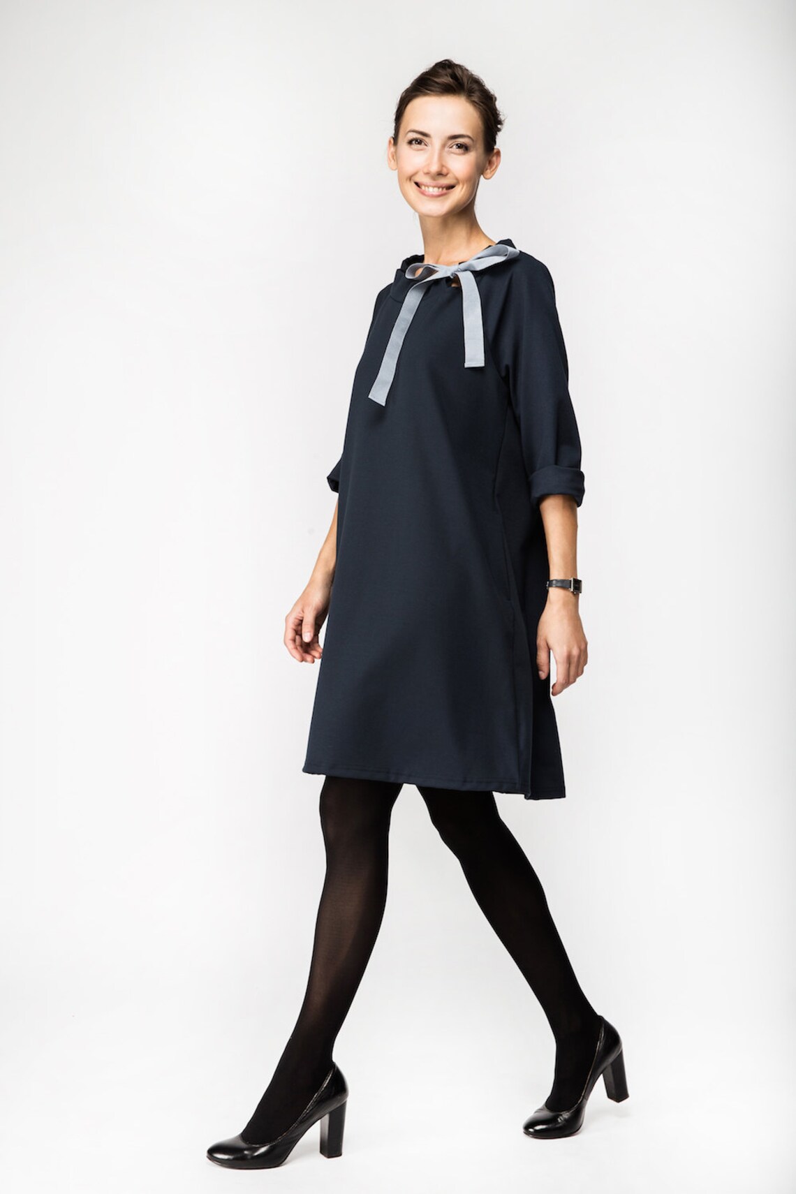 Classic Dress French Dress Deep Blue Dress LeMuse Dress Etsy