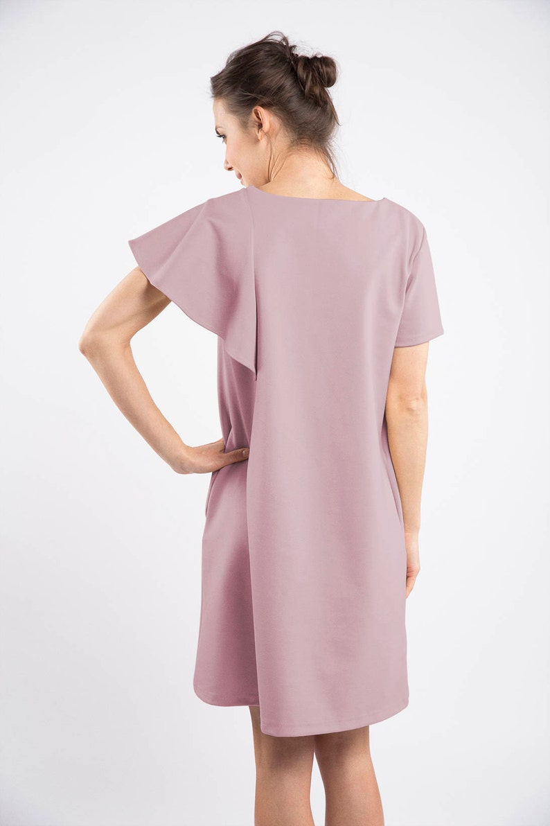 Extravagant Dress Avant Garde Dress Formal Dress Short Dress Cocktail Dress Summer Dress Disco Dress Dusty Pink Dress Women Dress